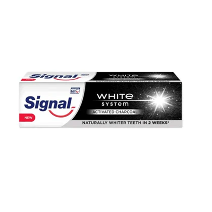 خمیر دندان سفید کننده ذغالی سیگنال مدل Signal TP White System (Charcoal) میلی‌لیتر75