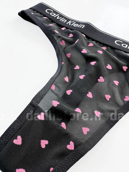 شورت بکلس گیپور طرح قلب کمر نوشته Calvin klein