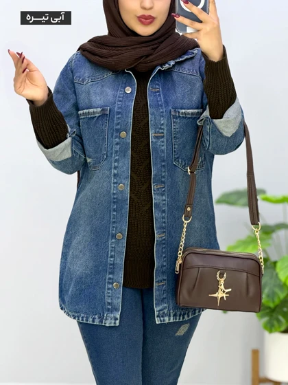 مانتو 2جیب جین گل آرا کد 2010907