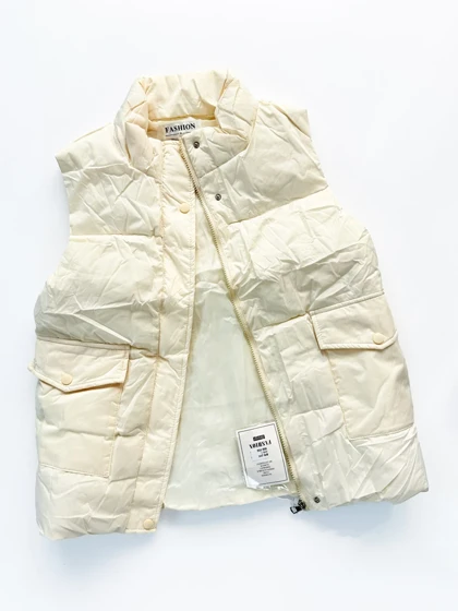 پافر زنانه شمعی جلو دکمه