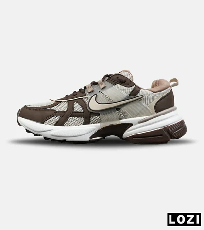 کتانی مردانه و زنانه قهوه ای کرم نایک Cushlon V2K مدل 8251