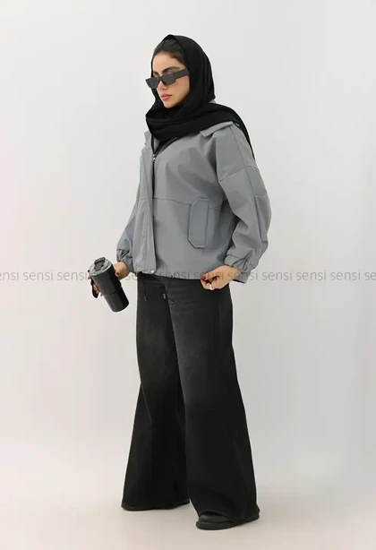 کاپشن سانتانا کلاه دار کد1004762