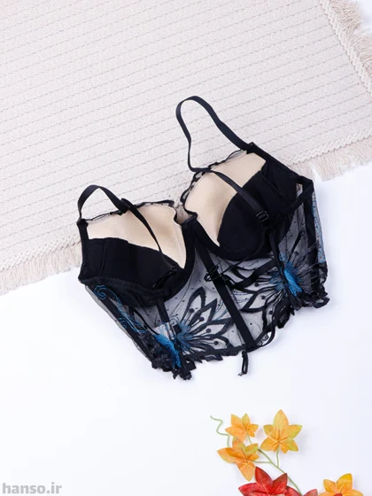ست شورت و برالت کاپ‌دار فنردار توری Bereta برتا کد 6080LB