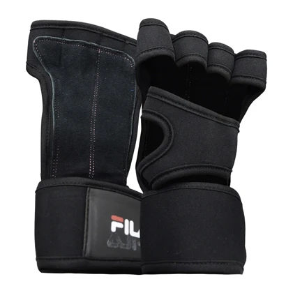 دستکش و محافظ کف دست بدنسازی فیلا مدل 404K1401 مشکی بسته دو عددی