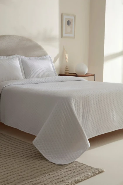 روتختی دو نفره Karaca Home مدل Breeze Soft پلی‌استر - سفید