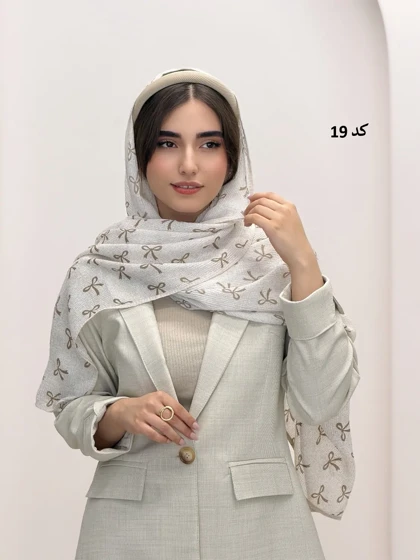 6854-شال نیلوفر