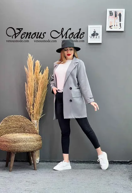مانتو کتی کمرکش BALENCIAGA