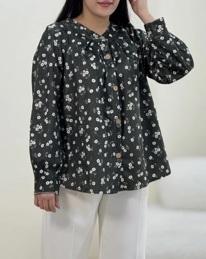 شومیز گل‌دار هستی مخمل