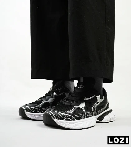 کفش کتانی مردانه مشکی نقره ای BALENCIAGA