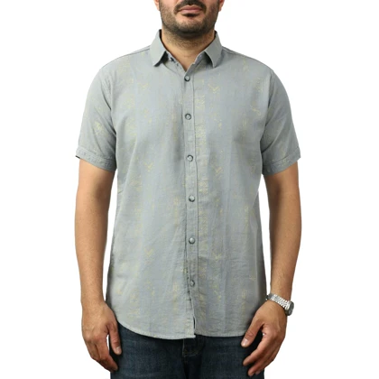 پیراهن آستین کوتاه طرح دار مردانه مدل 6111416