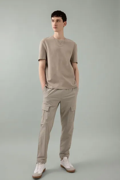 تیشرت آستین کوتاه یقه خدمه فیت معمولی B6534AX24SP