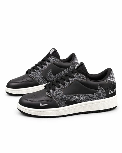 کفش کتانی مردانه مدل نایکی ترویس دیور مشکی طوسی Nike travis