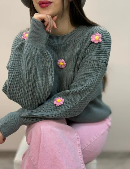 بلوز بافت گل‌دار 43