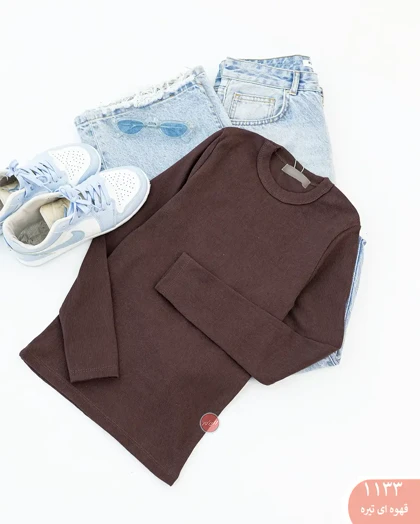 بلوز یقه گردساده 1133