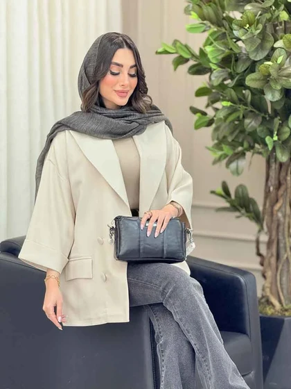مانتو چهار دکمه آستین پاکتی