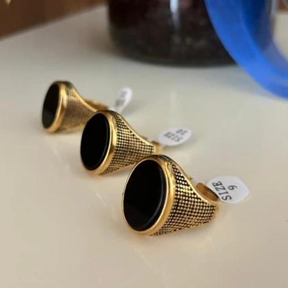 انگشتر استیل رنگ ثابت مردانه کد tw10018