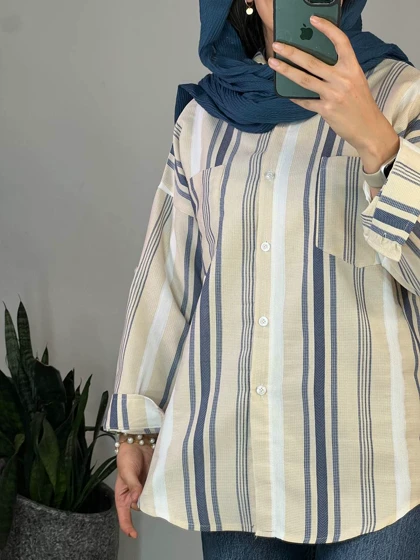 مانتو کنفی راه راه