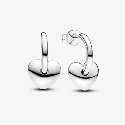 گوشواره حلقه‌ای باز قلب پاندورا