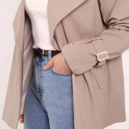 بارانی زنانه کوتاه زویا (Zuya) سین استایل