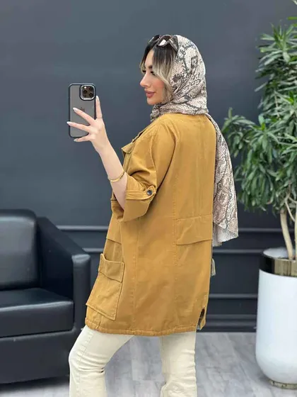 مانتو جلو زیپ پایین گت