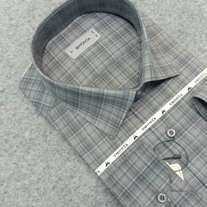 پیراهن چهارخونه مردانه قواره ازاد ( قواره کلاسیک ) _ استین بلند