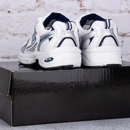 نیوبالانس 530 سفید سرمه ای (New Balance 530) کد 2347