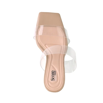 کفش پاشنه شیشه ای دو بند کد 8145