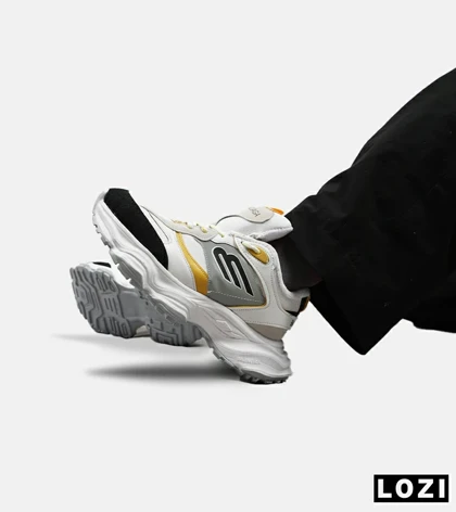 کفش کتانی مردانه و زنانه سفید طوسی زرد BALENCIAGA