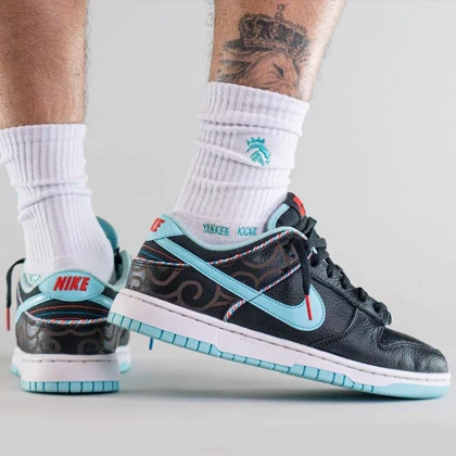 کتانی ویتنامی نایک اس بی دانک لو باربر شاپ Nike SB Dunk Low Barbershop Black