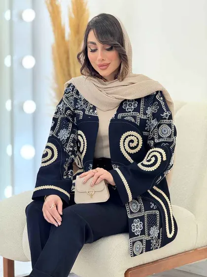 مانتو جلو باز یاسمین