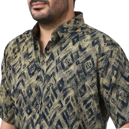 پیراهن آستین کوتاه طرح دار مردانه مدل 6112117