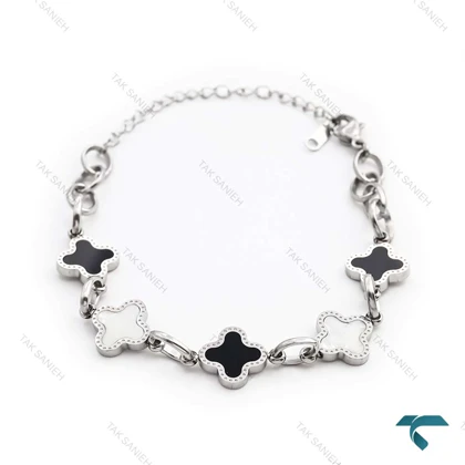 دستبند ون کلیف پنج گل نقره ای زنانه VanCleef-8345-L