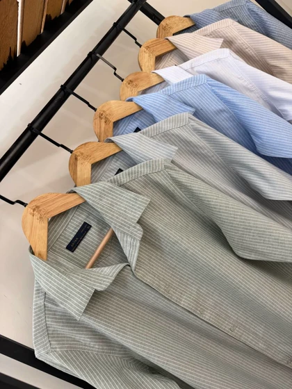 پیراهن راه راه نخ پنبه 2633