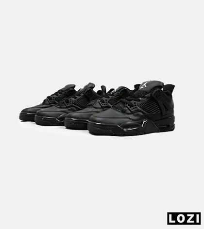 کتانی ساق‌دار مردانه و زنانه مشکی Nike air jordan 4