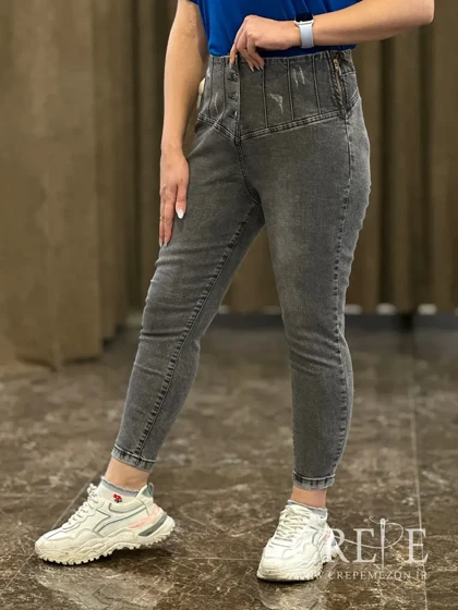 جین جذب کمر گنی سایز بزرگ قد 90