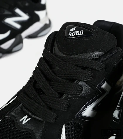کفش کتانی مردانه و زنانه مشکی سفید NEW BALANCE 9060 مدل 7307