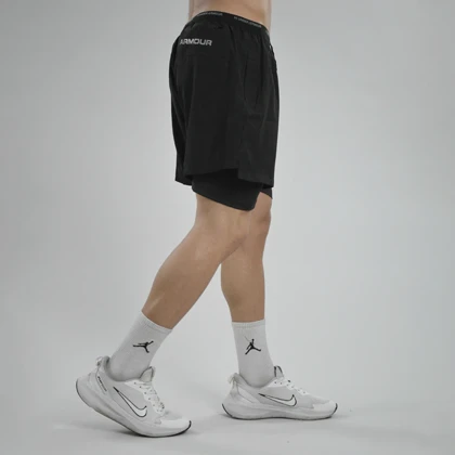 شلوارک کشاله دار ورزشی مردانه آندر آرمور مدل Heat Gear-2334 چریکی مشکی