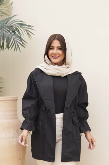 کت بلند داکرون سینه چین و کمر کش