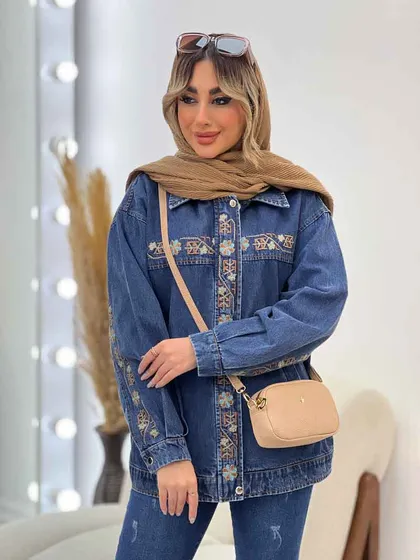 کت جین گلدوزی
