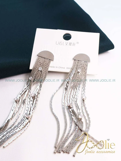 گوشواره زنانه طرح طلا نگین‌دار کد E1187