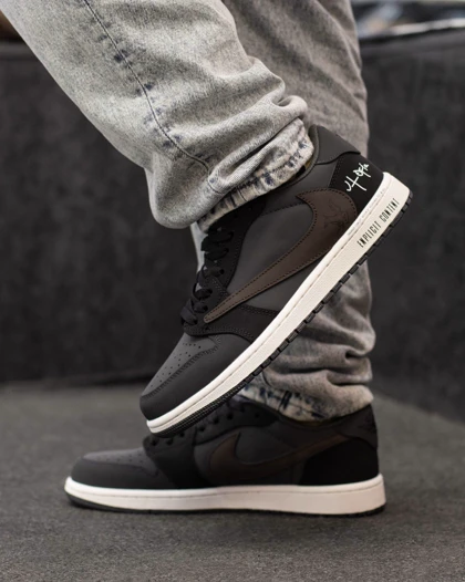 کتانی نایکی جردن وان تراویس اسکات یوتوپیا ساق کوتاه Nike Air Jordan 1 Low X Travis scott Utopia
