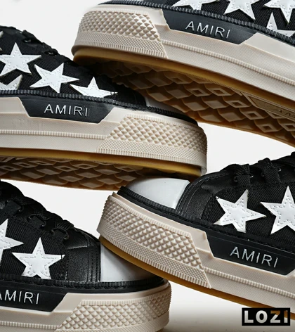 کفش اسنیکرزمشکی سفید Amiri Stars مدل 5990