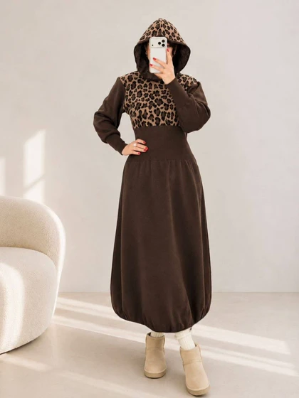کفتان بافت ساعت شنی پلنگی مدل ماهوین کد 40224