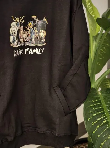 هودی سایز بزرگ dark family