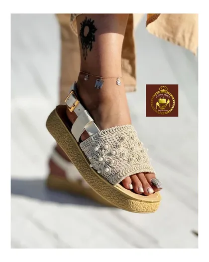 صندل گیپوری زنانه مروارید گل تابستانه