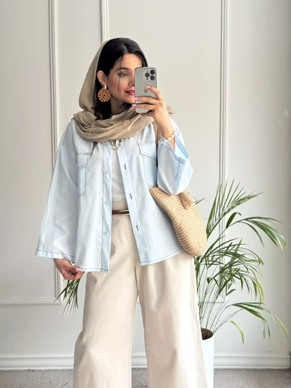 مانتو لینن باکسی هلیا