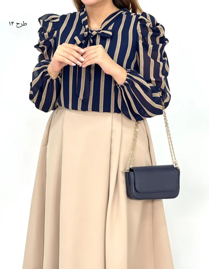 شومیز حریر مجلسی مهلا کد 8156
