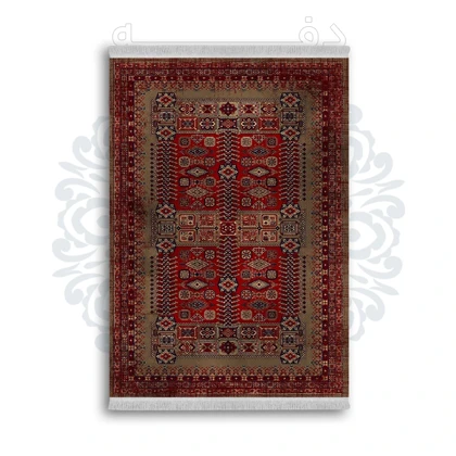 *جدید* فرشینه از جنس پارچه شانل مخمل ترک طرح فانتزی برند دفه کد 630