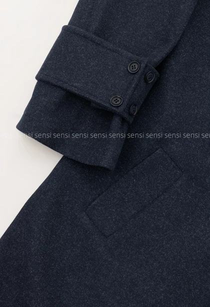 پالتو فوتر پشت دکمه آستر دار کد1005030