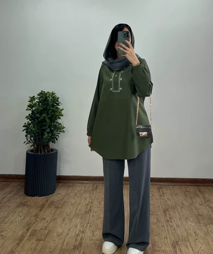 تونیک مانتویی گلدوزی فریناز 2(ایراد دار)